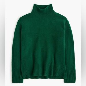 NWT • J. Crew Extra-Soft Mockneck Sweater in “Academic Green” • Women’s Large